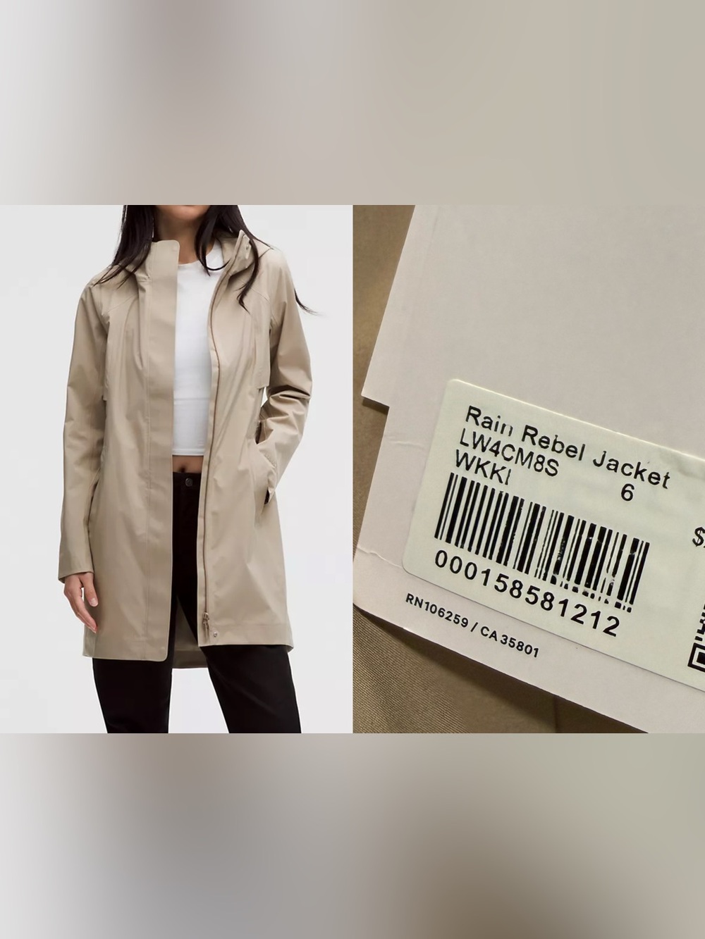NWT Lululemon Rain Rebel Jacket